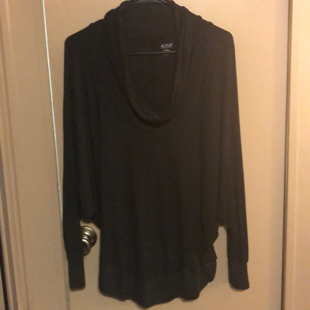 Dark grey cowl neck shirt